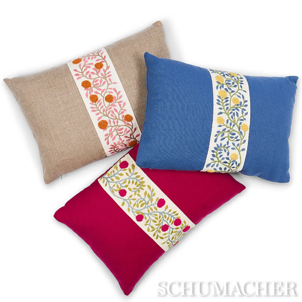 Ashoka Pillow_ MAGENTA & LEAF