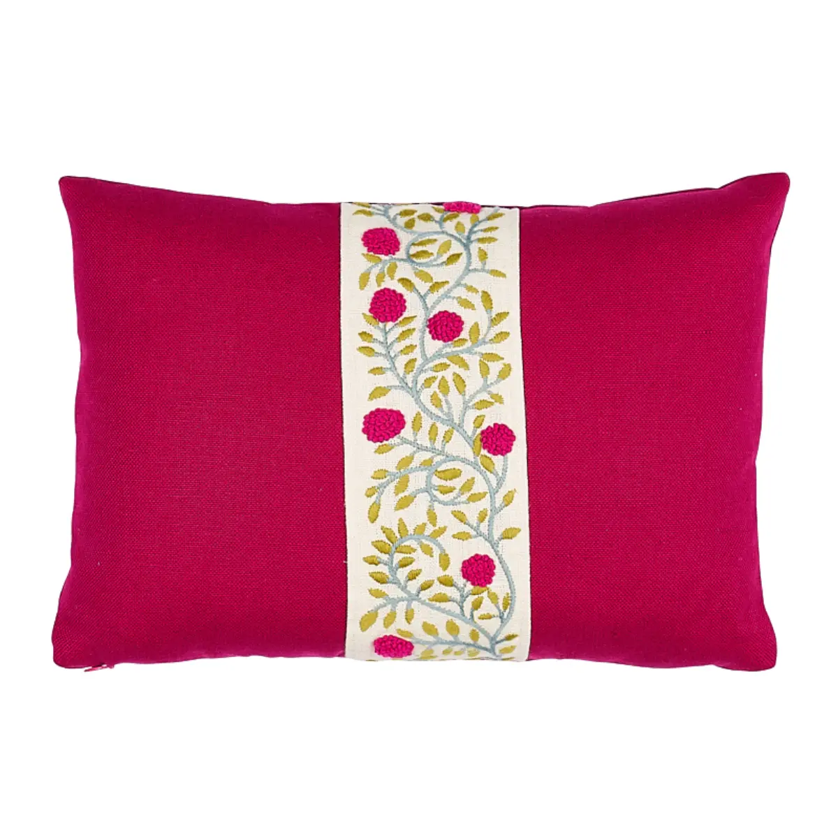 Ashoka Pillow_ MAGENTA & LEAF