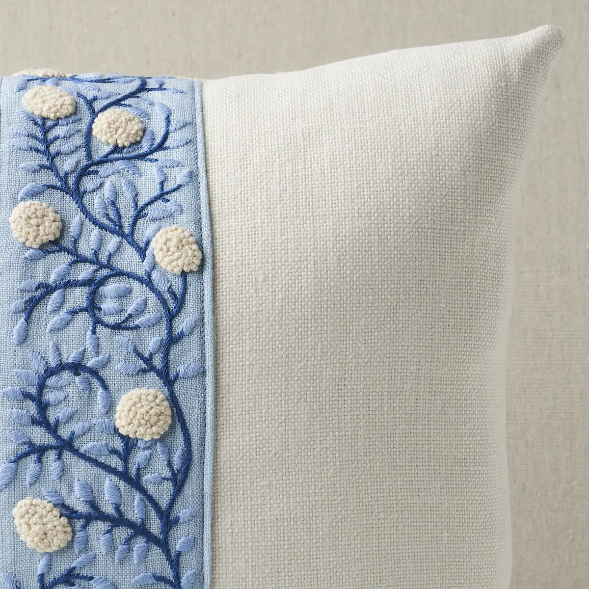 Ashoka Pillow_ IVORY & BLUE