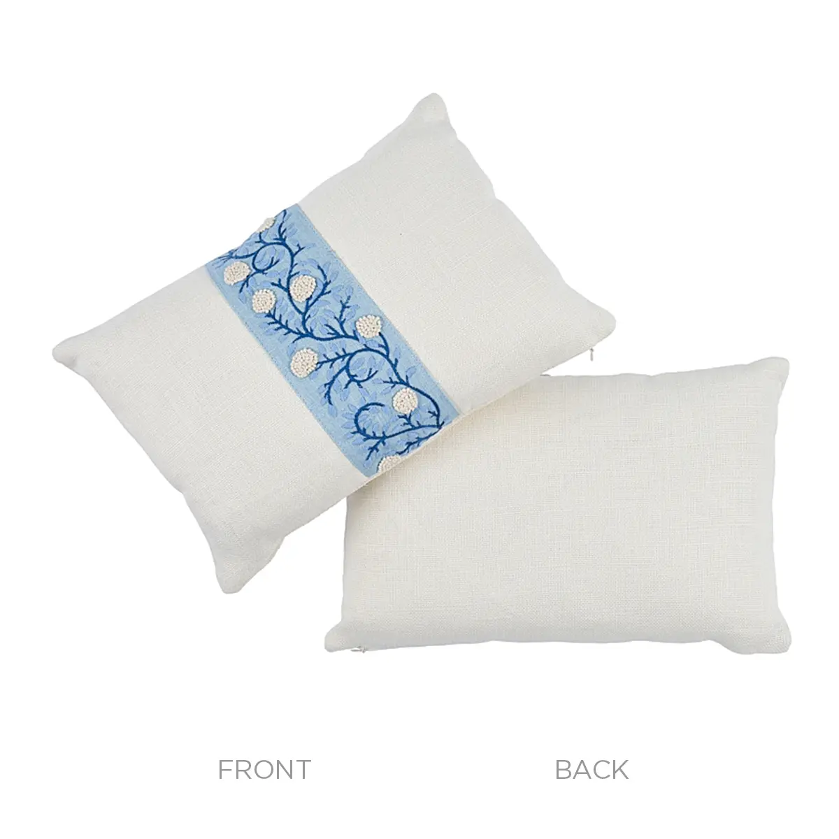 Ashoka Pillow_ IVORY & BLUE