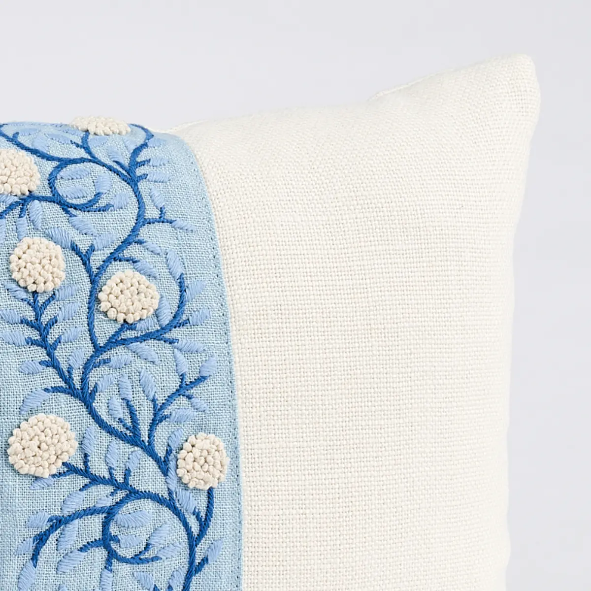 Ashoka Pillow_ IVORY & BLUE