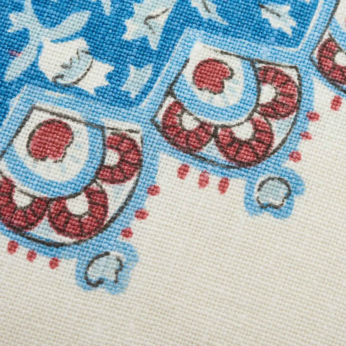 Montecito Medallion Pillow_ RED & BLUE