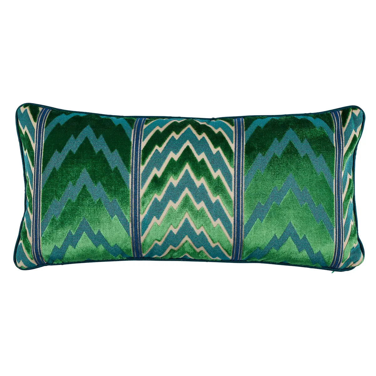 Florentine Velvet Pillow_ EMERALD