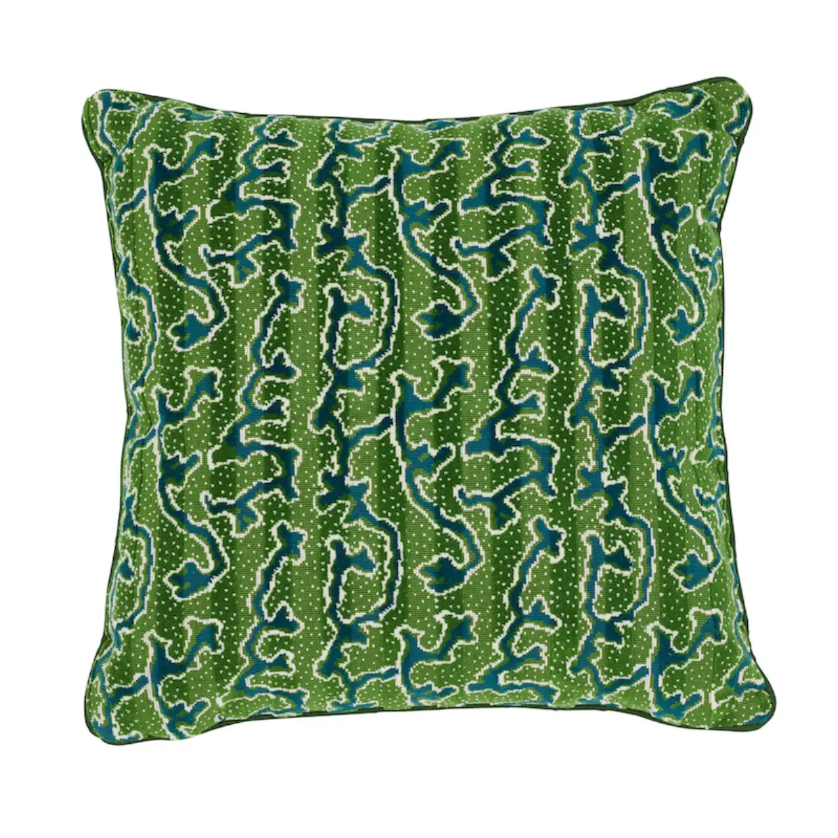 Corail Velvet Pillow_ EMERALD GREEN
