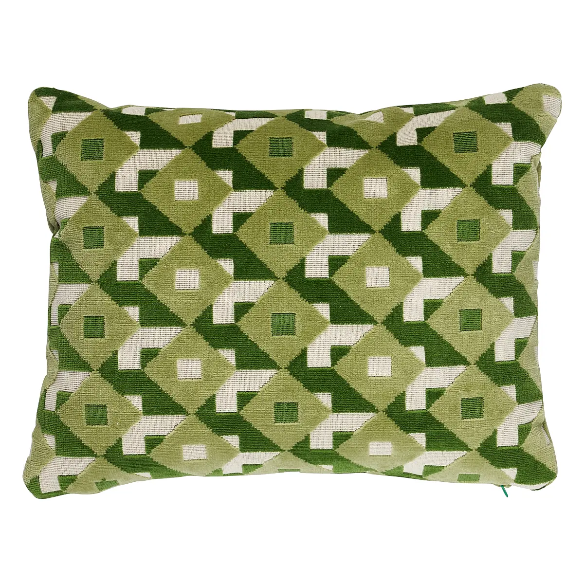 Dazzle Ship Velvet Pillow_ VERDANT
