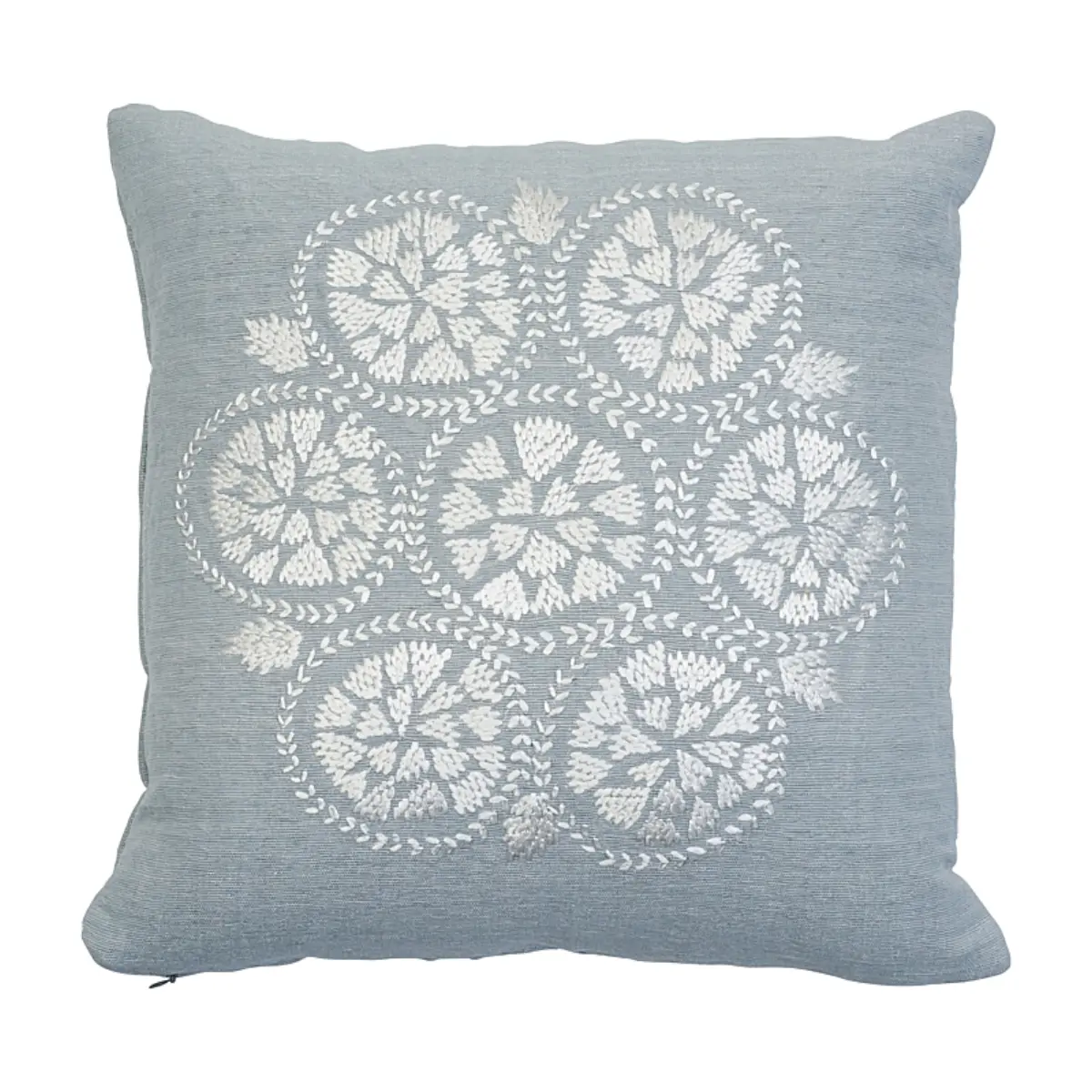 Isla Hand Embroidery Pillow_ SKY