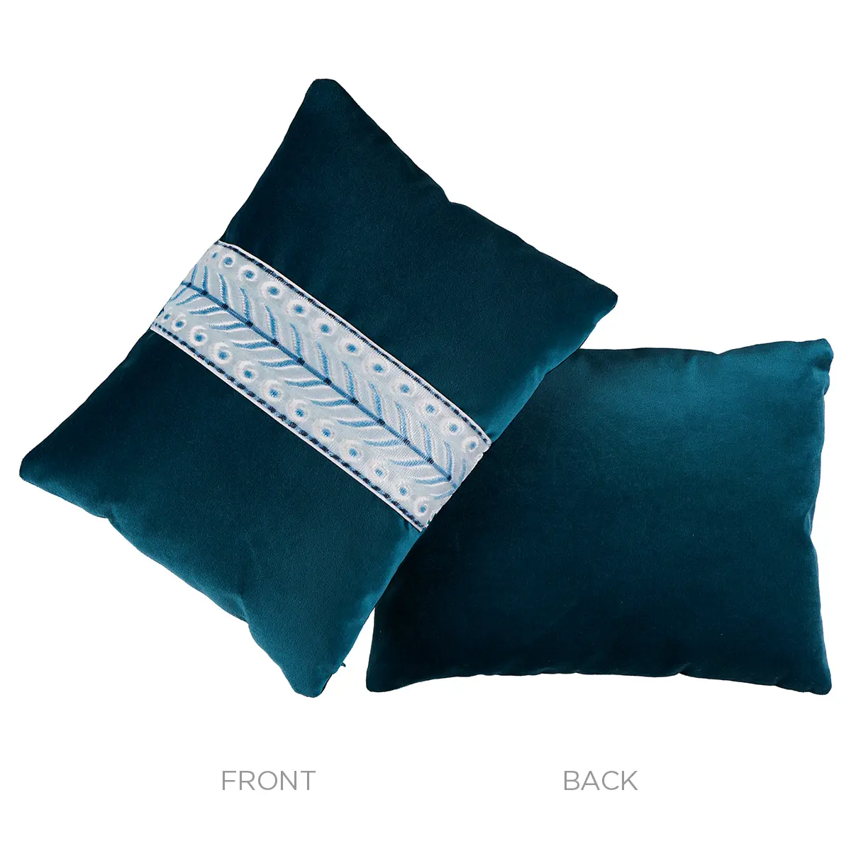 Marion Velvet Pillow_ PRUSSIAN