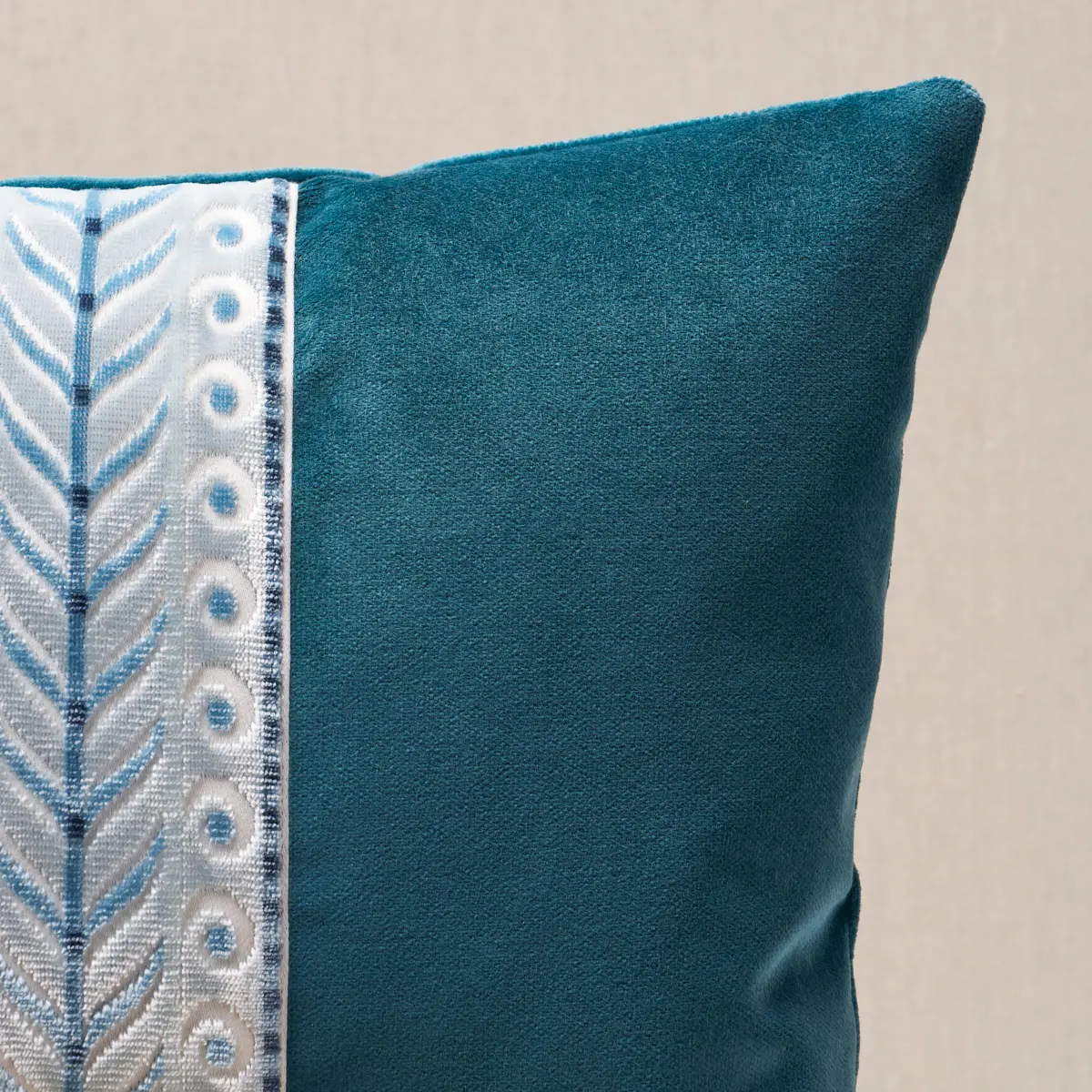 Marion Velvet Pillow_ PRUSSIAN