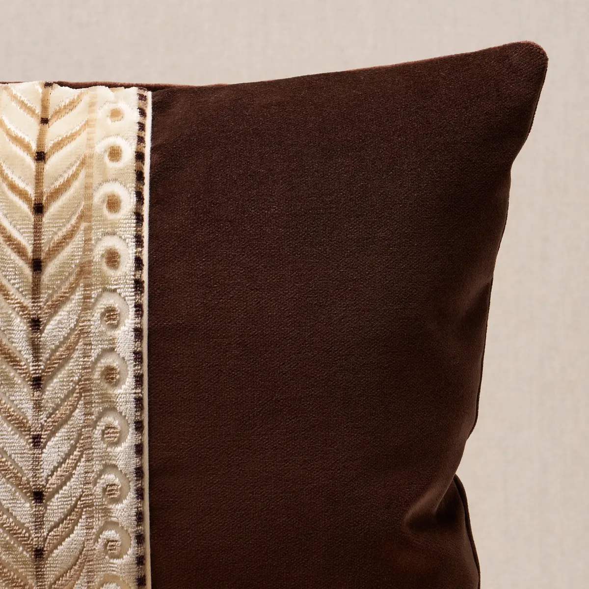 Marion Velvet Pillow_ SEPIA
