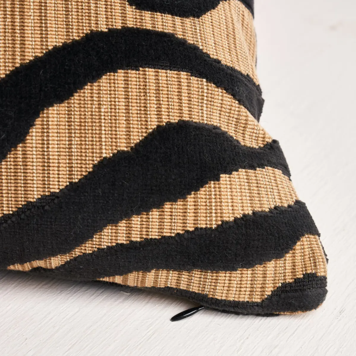 Regine Strie Velvet Pillow_ EBONY