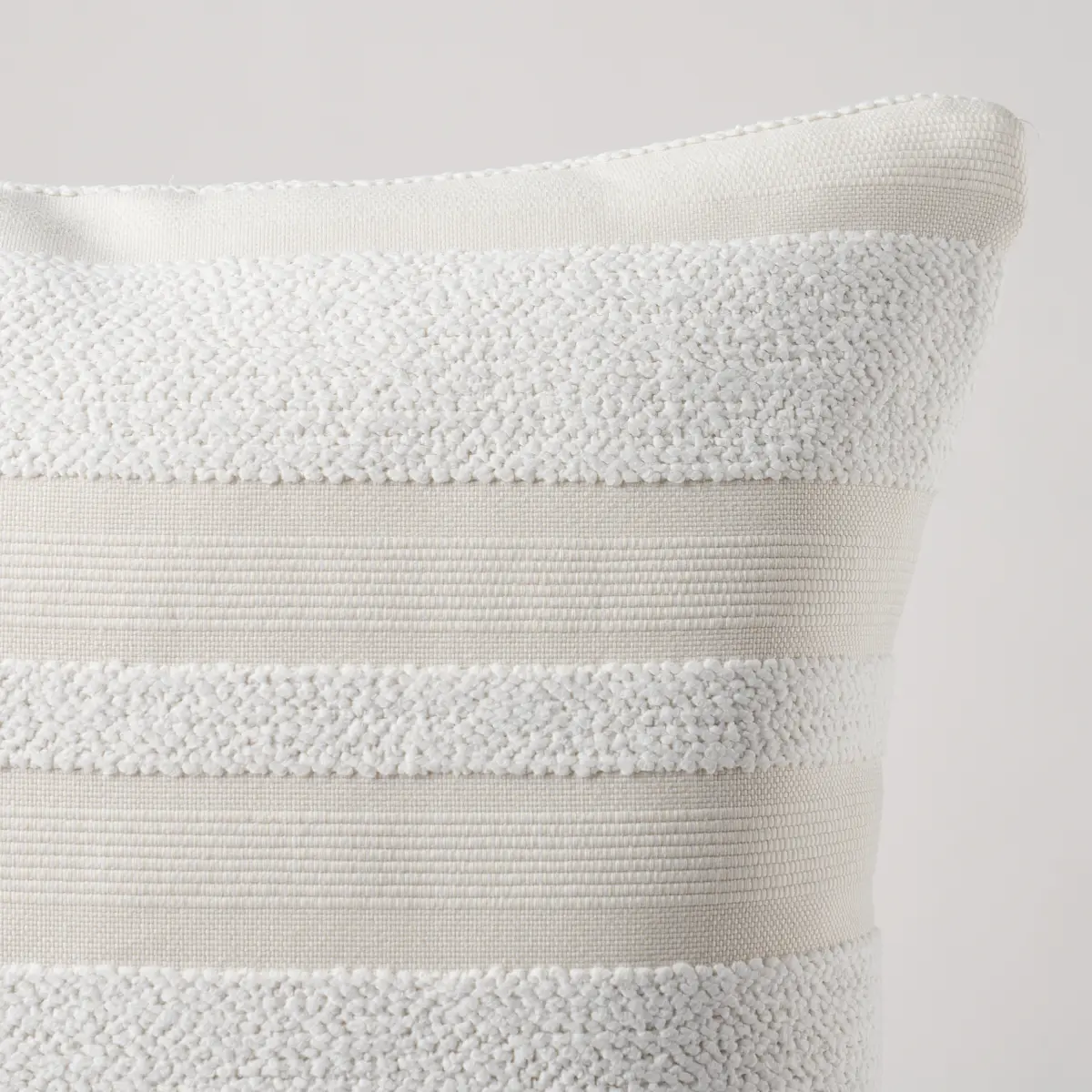 Ohara Stripe Indoor/Outdoor Pillow_ IVORY
