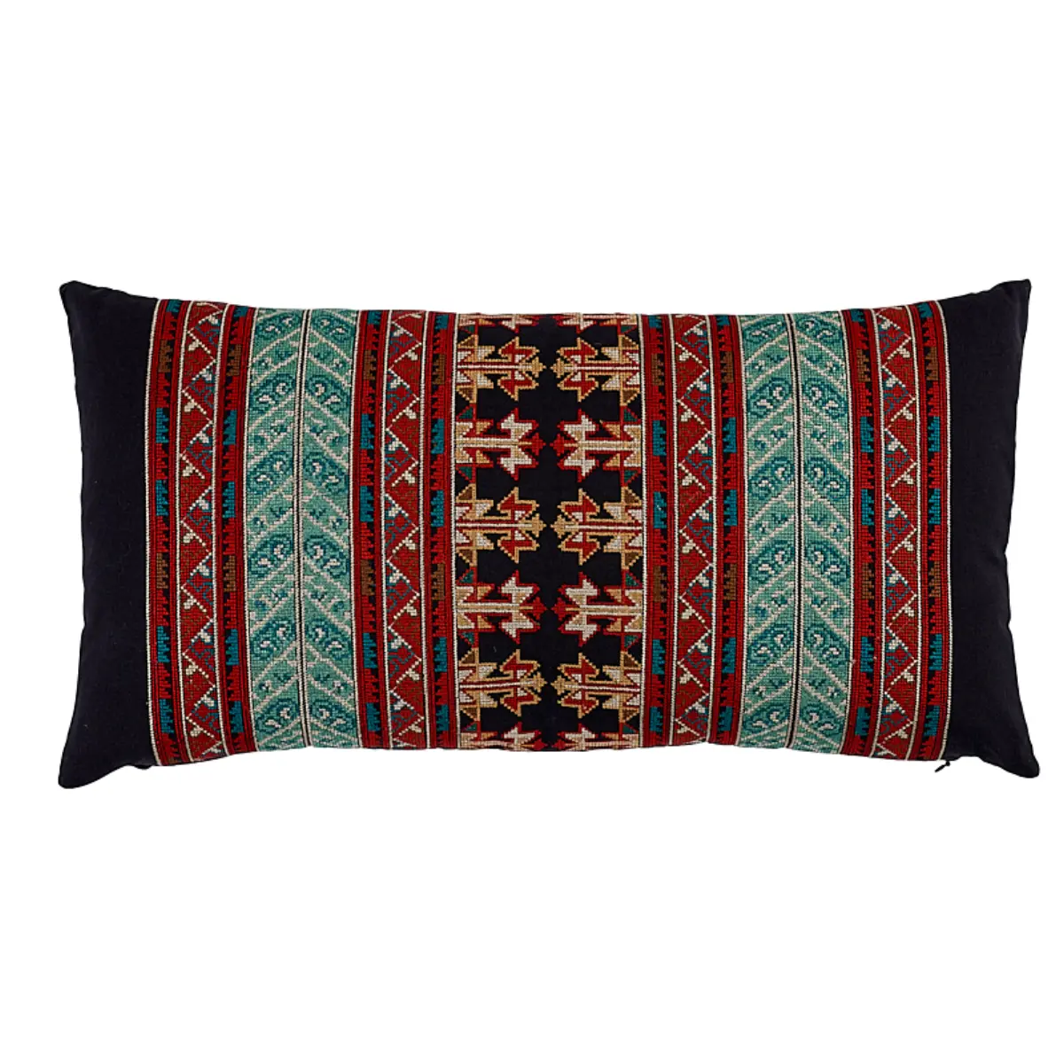 Vinka Embroidery Pillow_ RED & BLACK