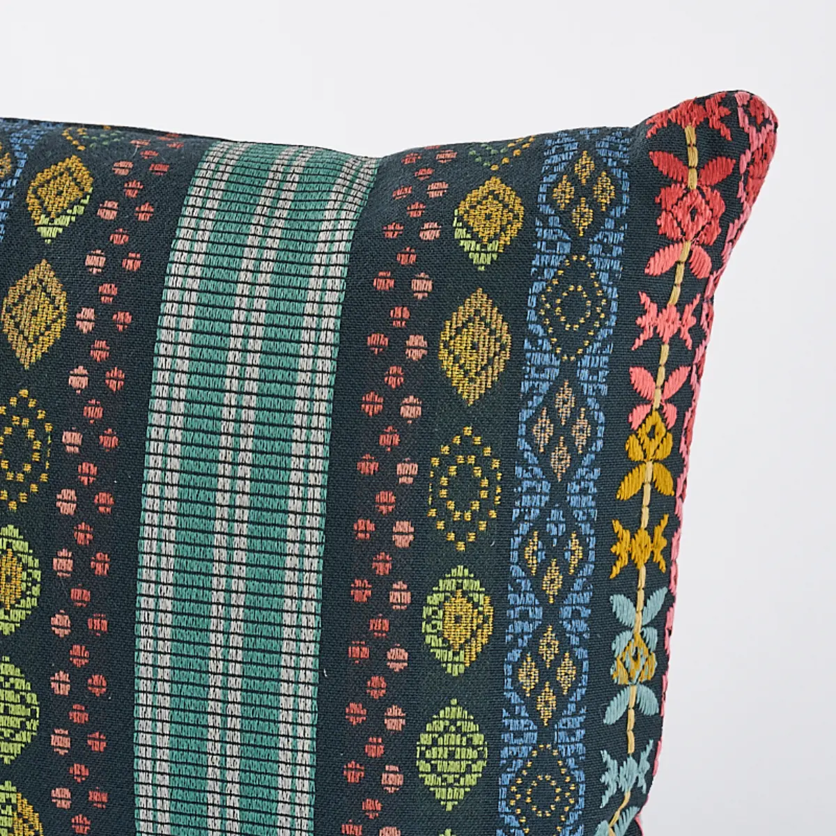 Cosima Embroidery Pillow_ CARBON MULTI