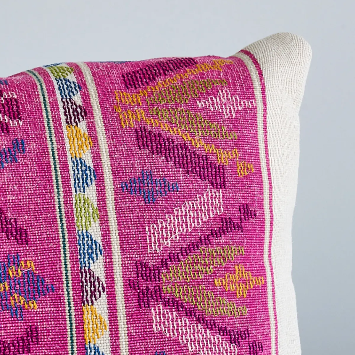 Sandor Stripe Embroidery Pillow_ MAGENTA