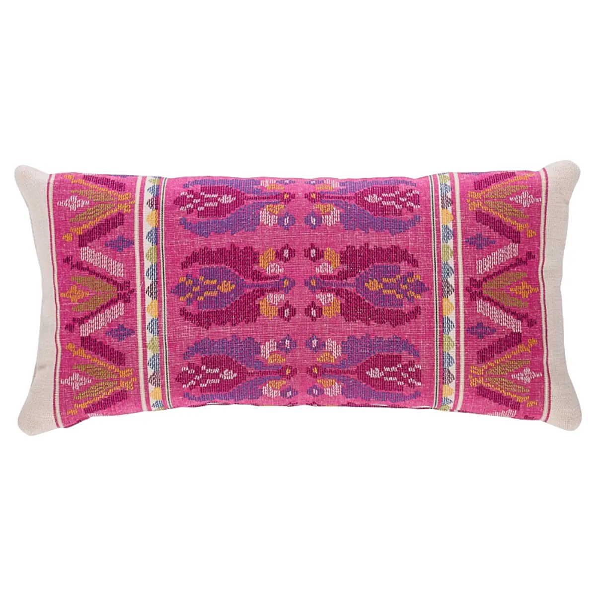 Sandor Stripe Embroidery Pillow_ MAGENTA