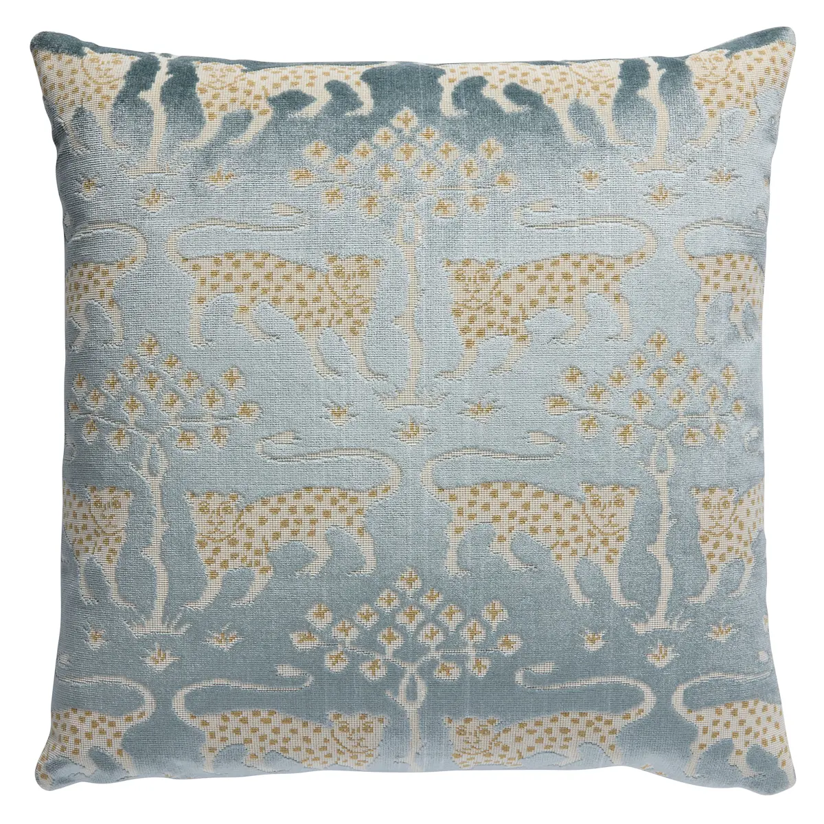 Woodland Leopard Velvet Pillow_ MINERAL