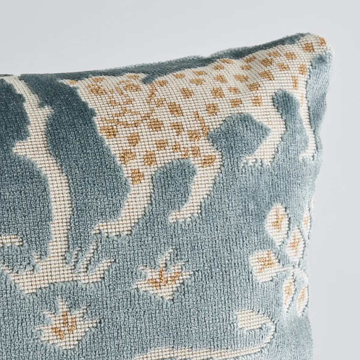 Woodland Leopard Velvet Pillow_ MINERAL