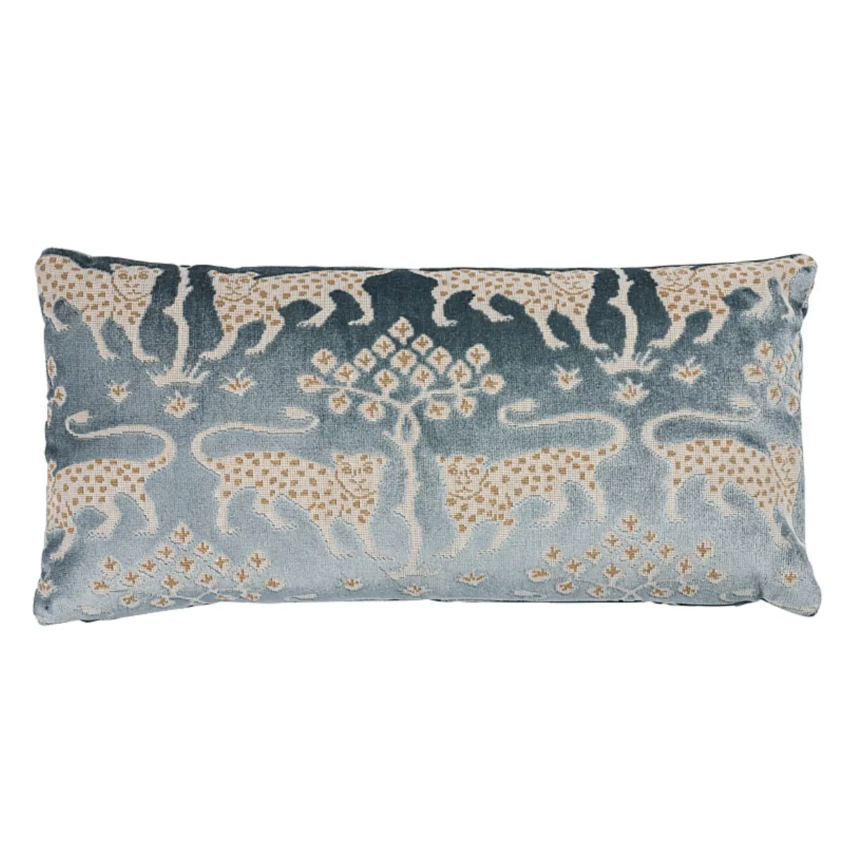 Woodland Leopard Velvet Pillow_ MINERAL