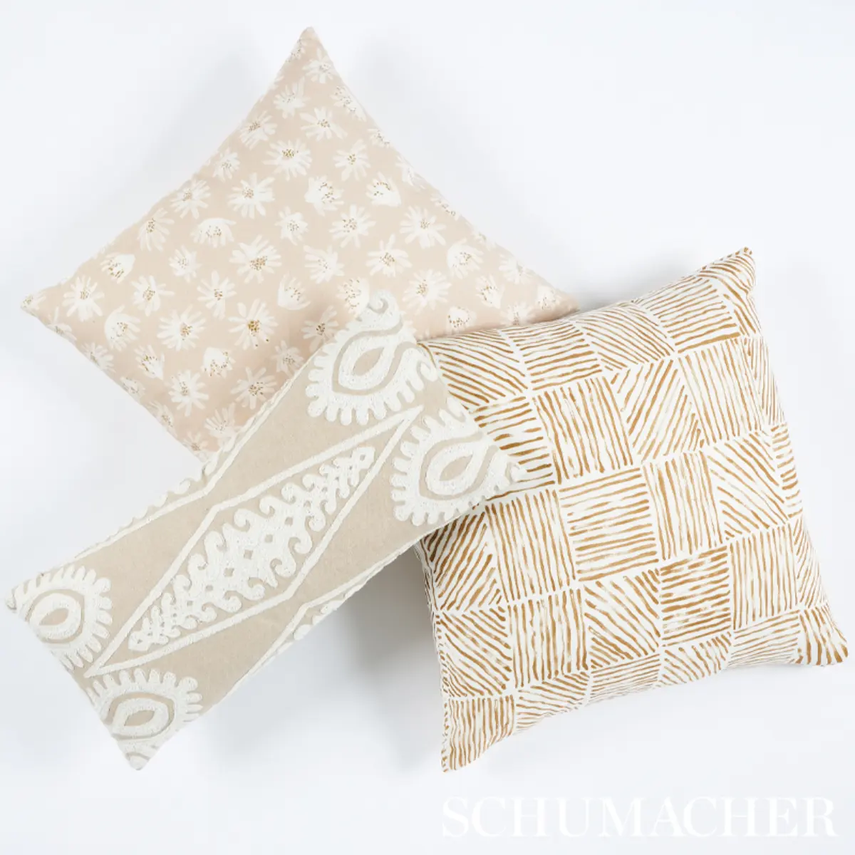 Seema Embroidery Pillow_ NATURAL
