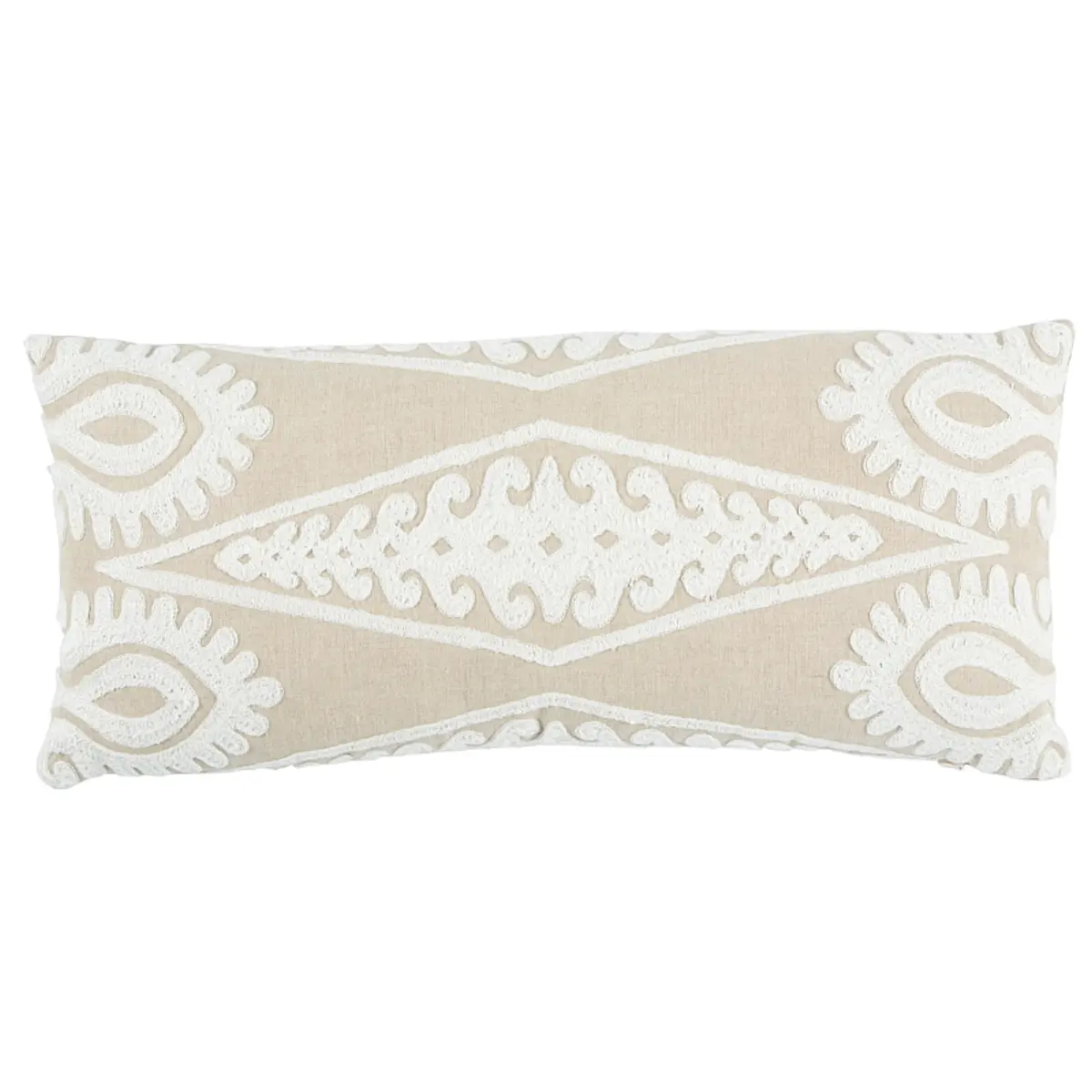 Seema Embroidery Pillow_ NATURAL