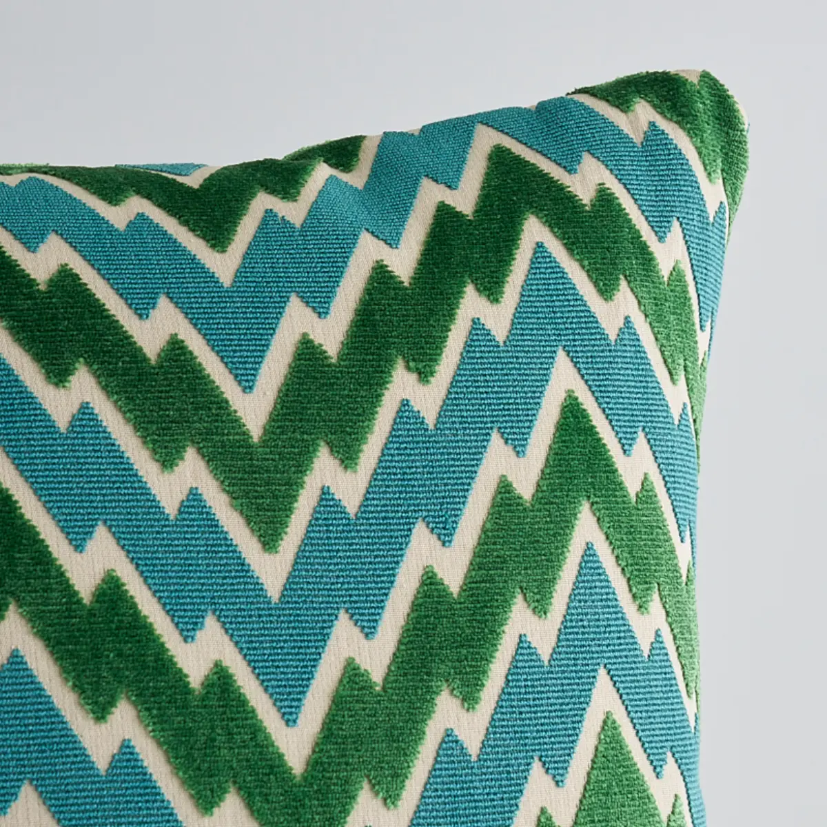 Florentine Chevron Pillow_ EMERALD