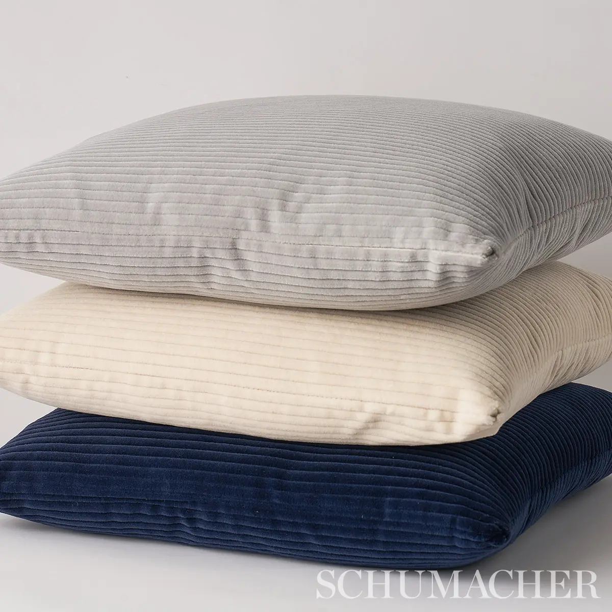 Wyatt Corduroy Pillow_ STEEL GREY
