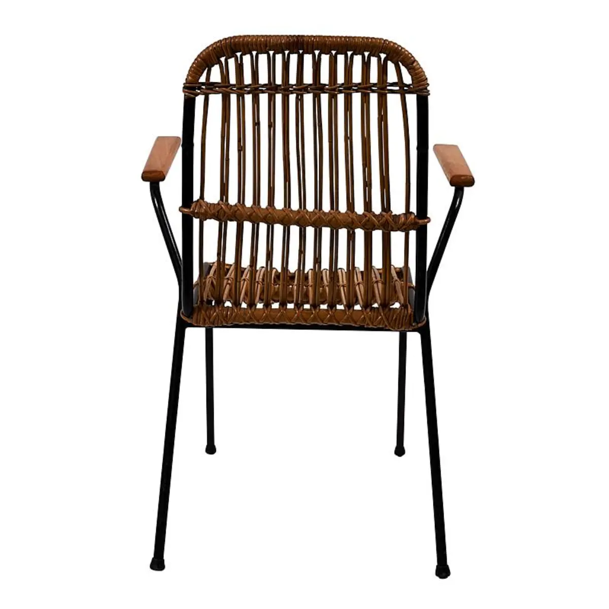 SET OF 4 RATTAN GARDEN CHAIRS_ 