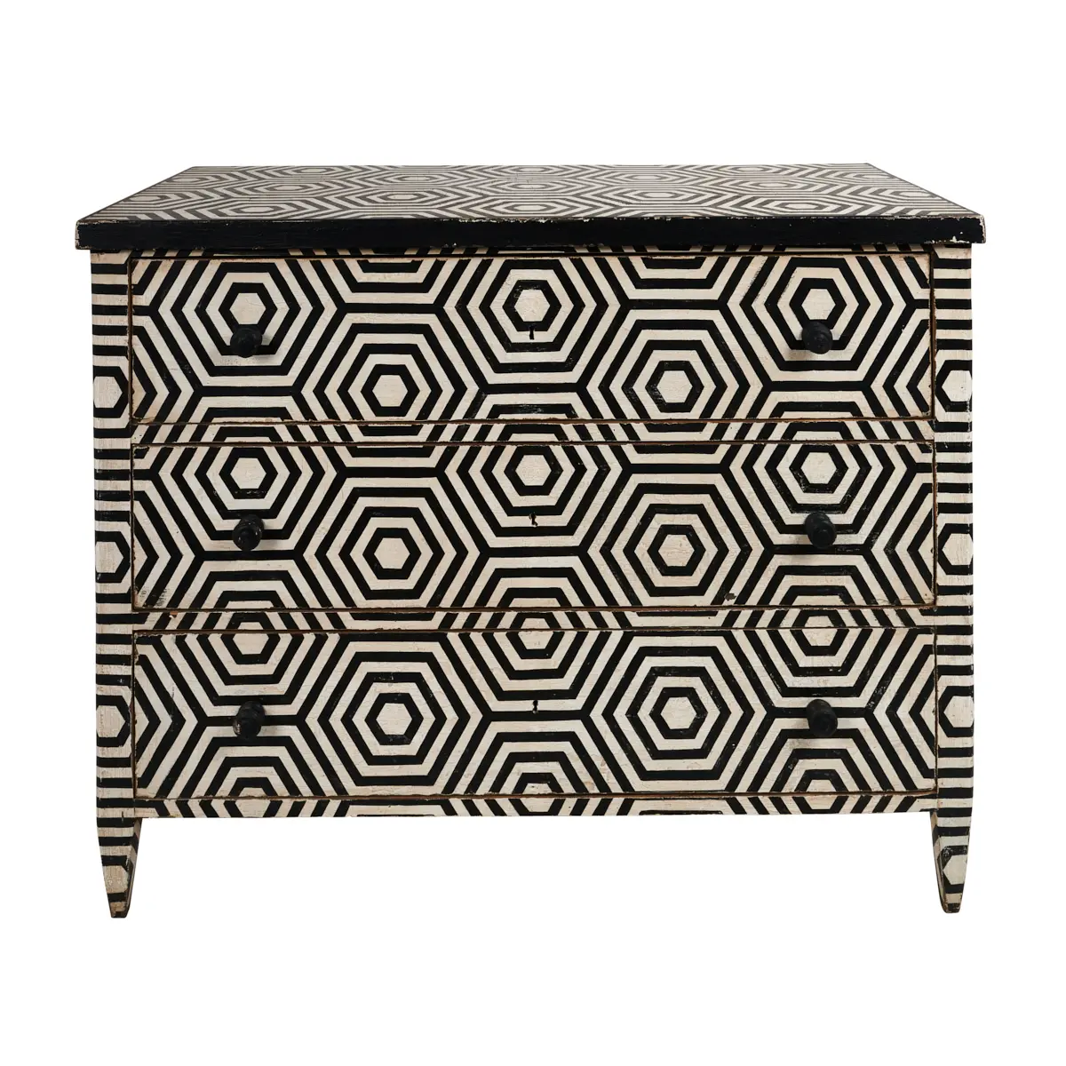 Pair of Black and White Dressers_ BLACK & WHITE