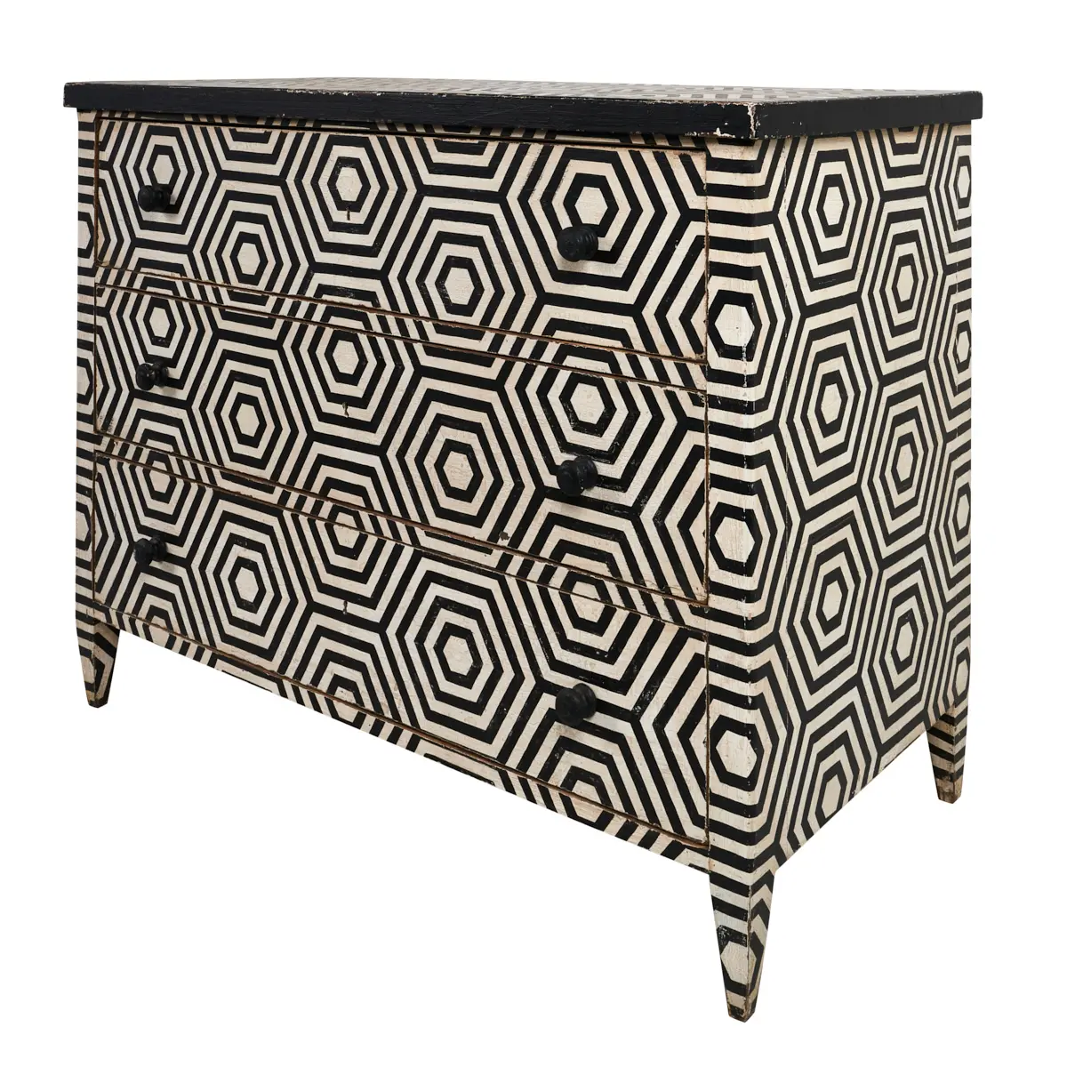 Pair of Black and White Dressers_ BLACK & WHITE