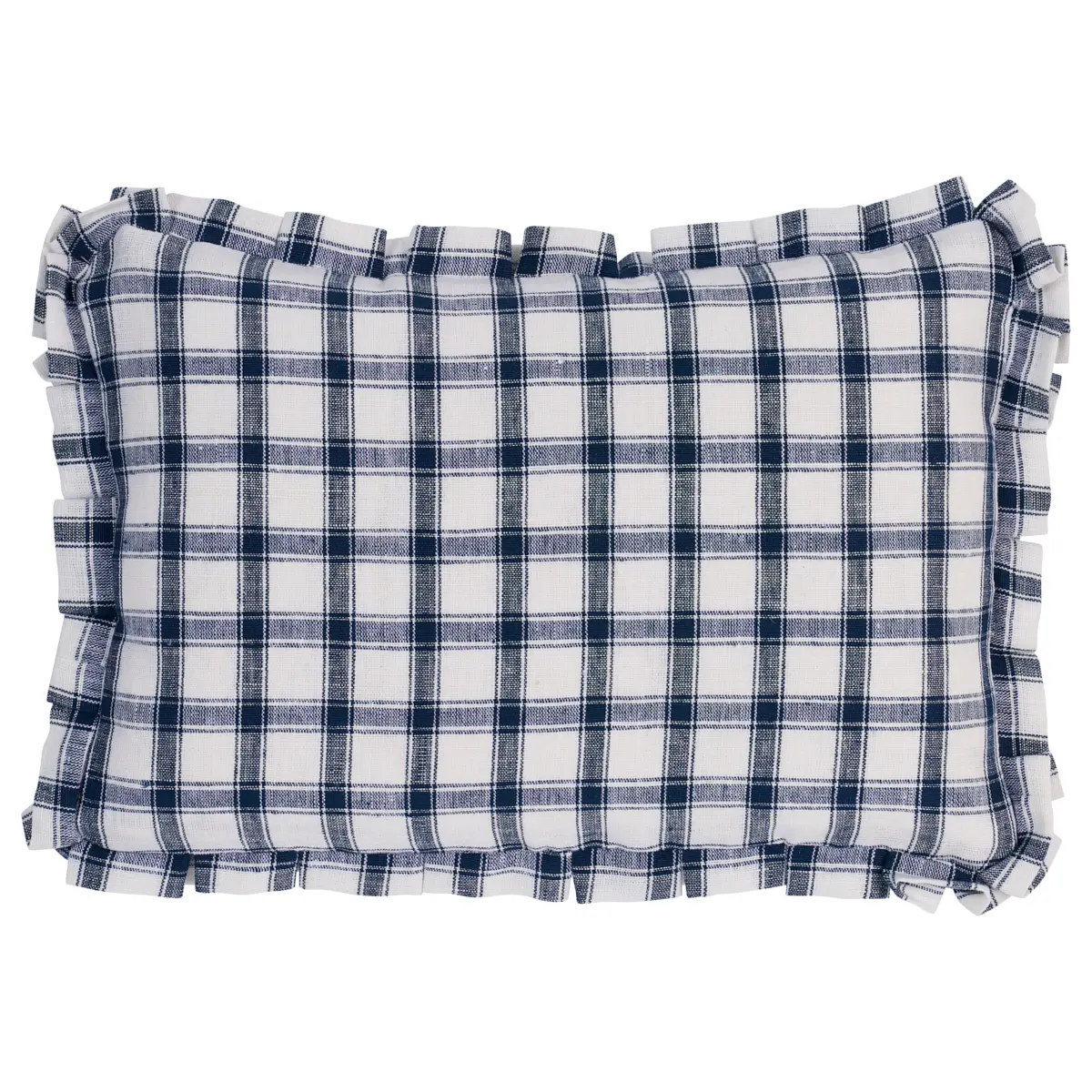 Crawford Check Pillow_ INDIGO