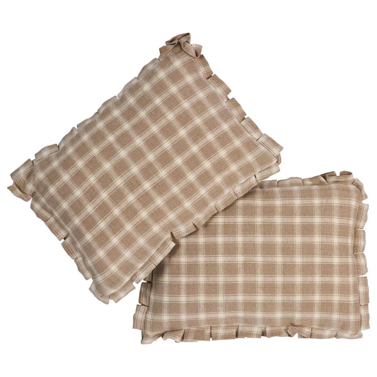 Crawford Check Pillow_ FLAX
