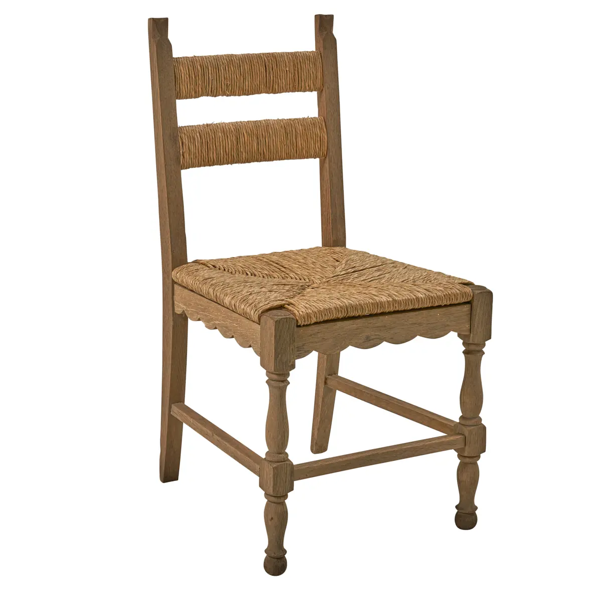 Set of 12 Oak Dining Chairs, 20th C_ 