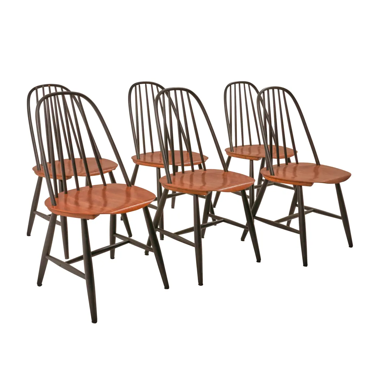 6 Swedish Dining Chairs, 1960s_ 