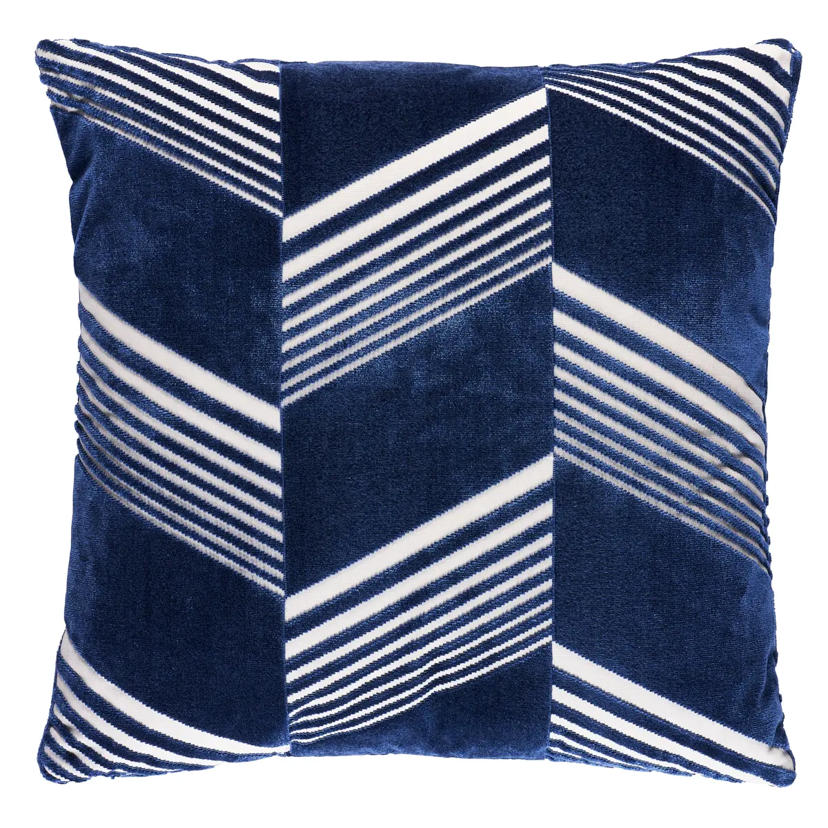 Jessie Cut Velvet Pillow_ NAVY ON WHITE