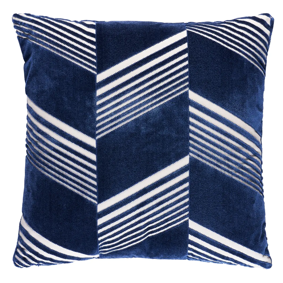 Jessie Cut Velvet Pillow_ NAVY ON WHITE