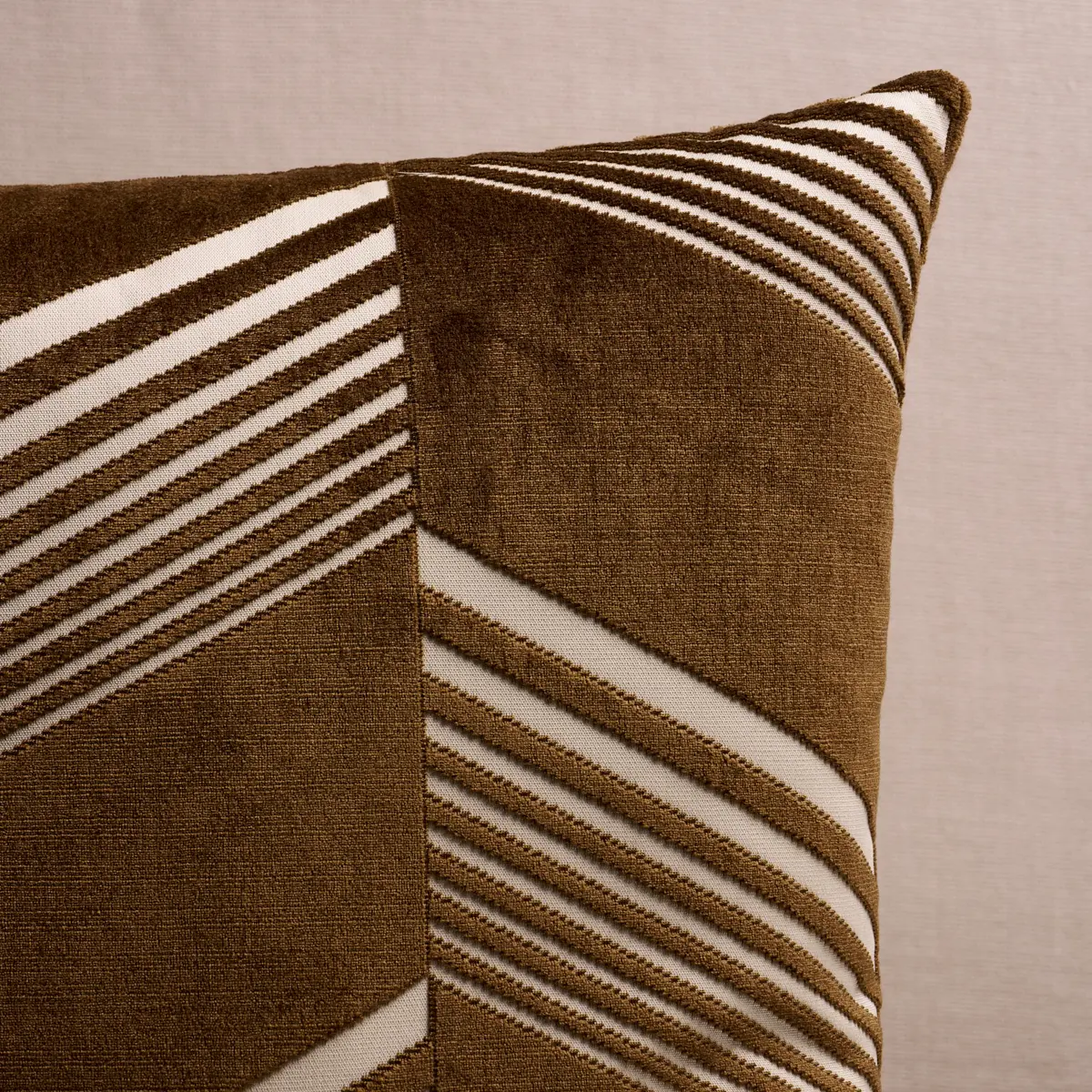 Jessie Cut Velvet Pillow_ SABLE