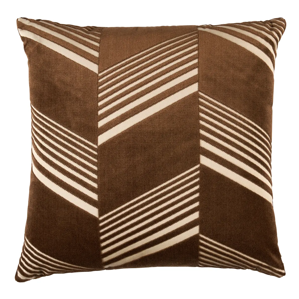 Jessie Cut Velvet Pillow_ SABLE
