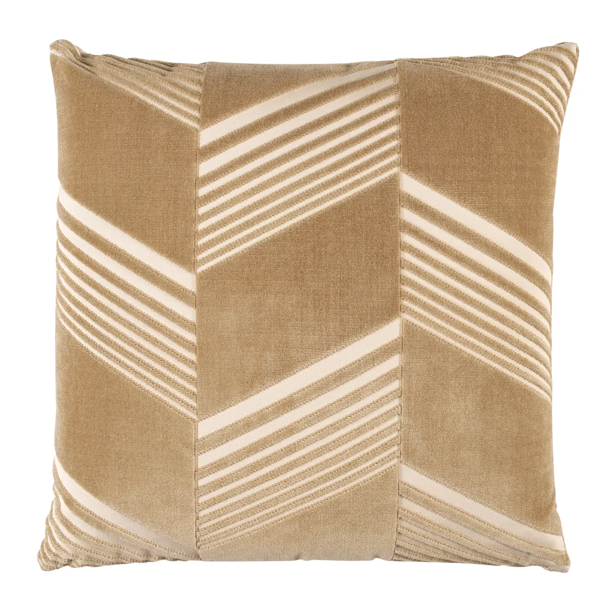 Jessie Cut Velvet Pillow_ SAND