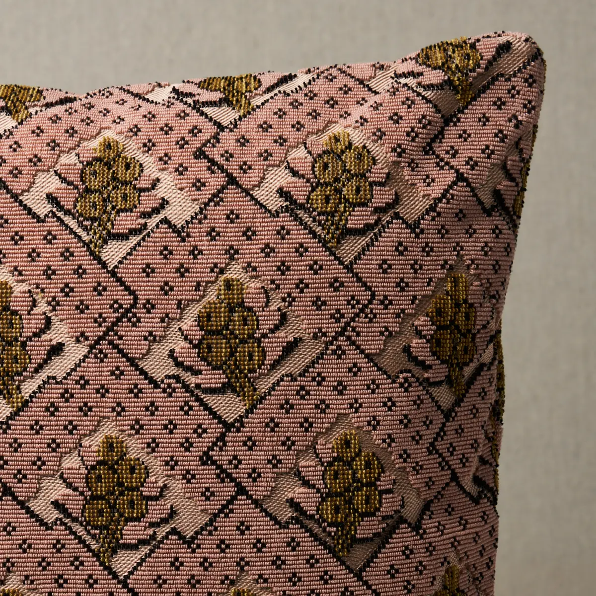 Blair Silk Épinglé Pillow_ WYTHE ROSE