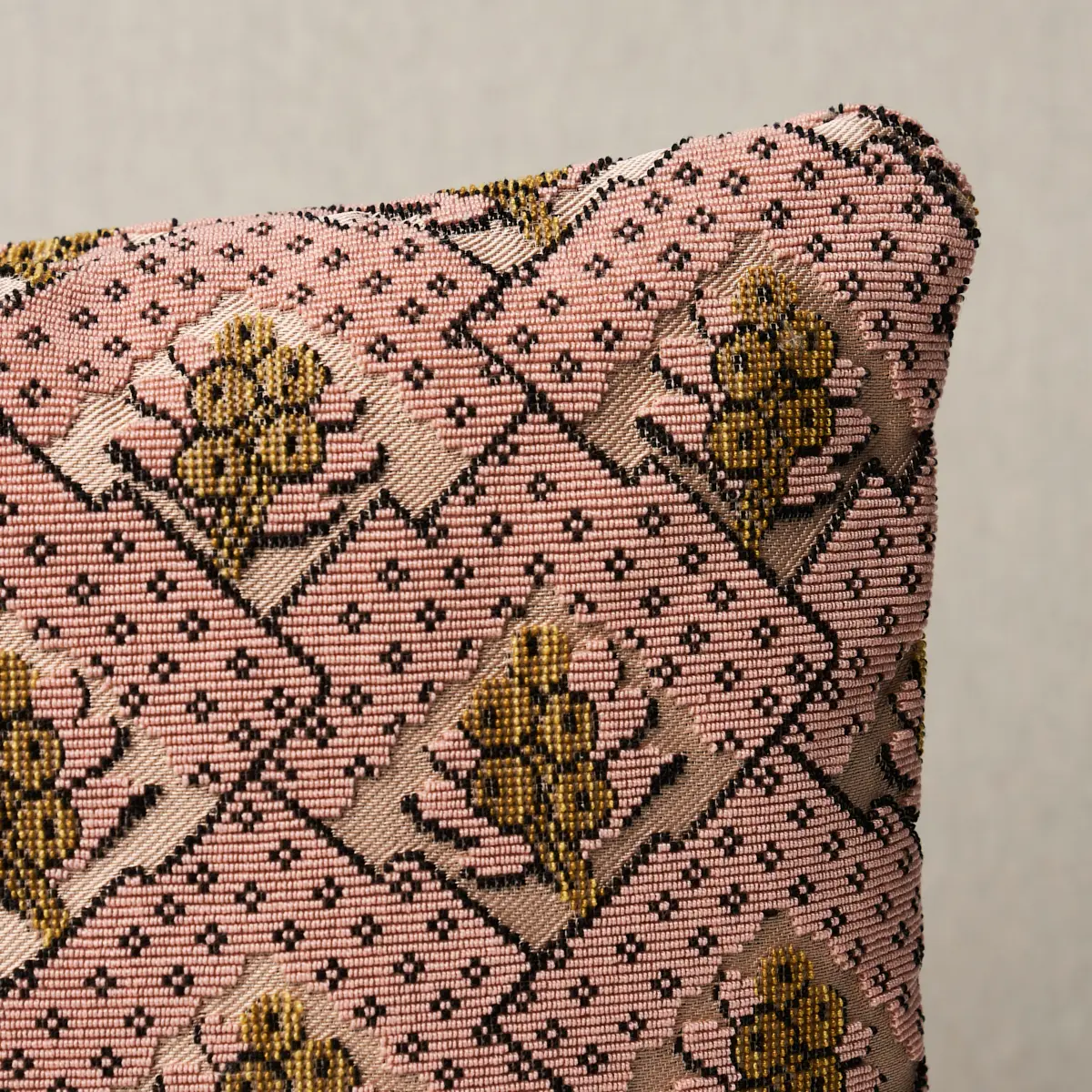 Blair Silk Épinglé Pillow_ WYTHE ROSE