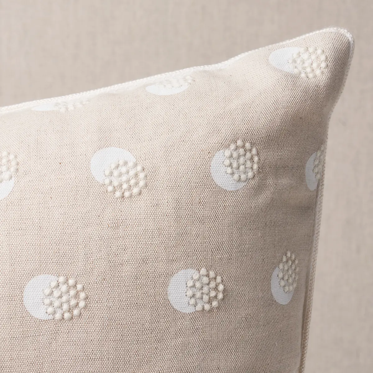Taylor Embroidery Pillow_ IVORY ON NATURAL