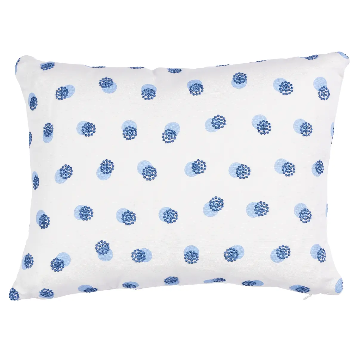 Taylor Embroidery Pillow_ BLUE ON IVORY