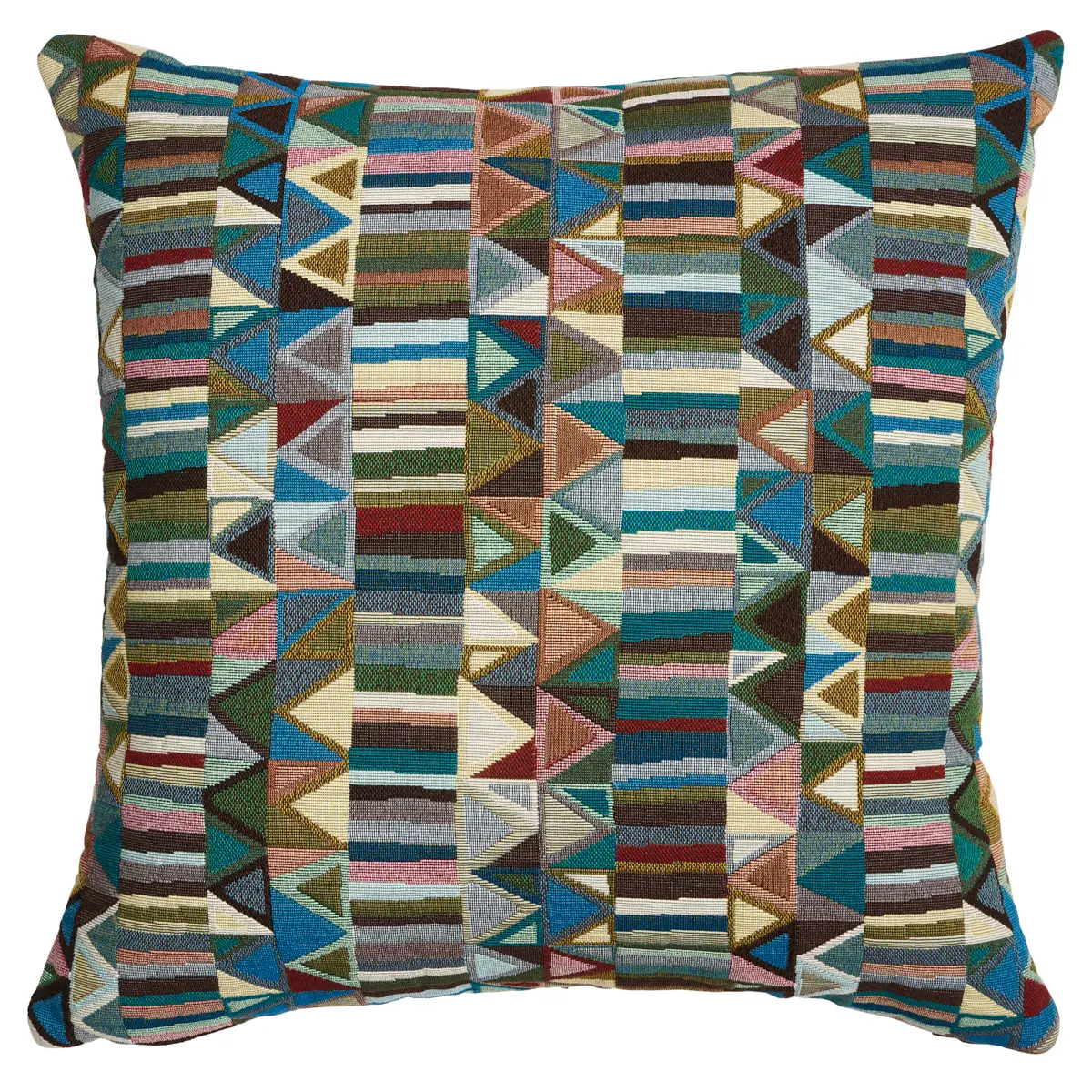 Bizantino Quilted Weave Pillow_ PEACOCK