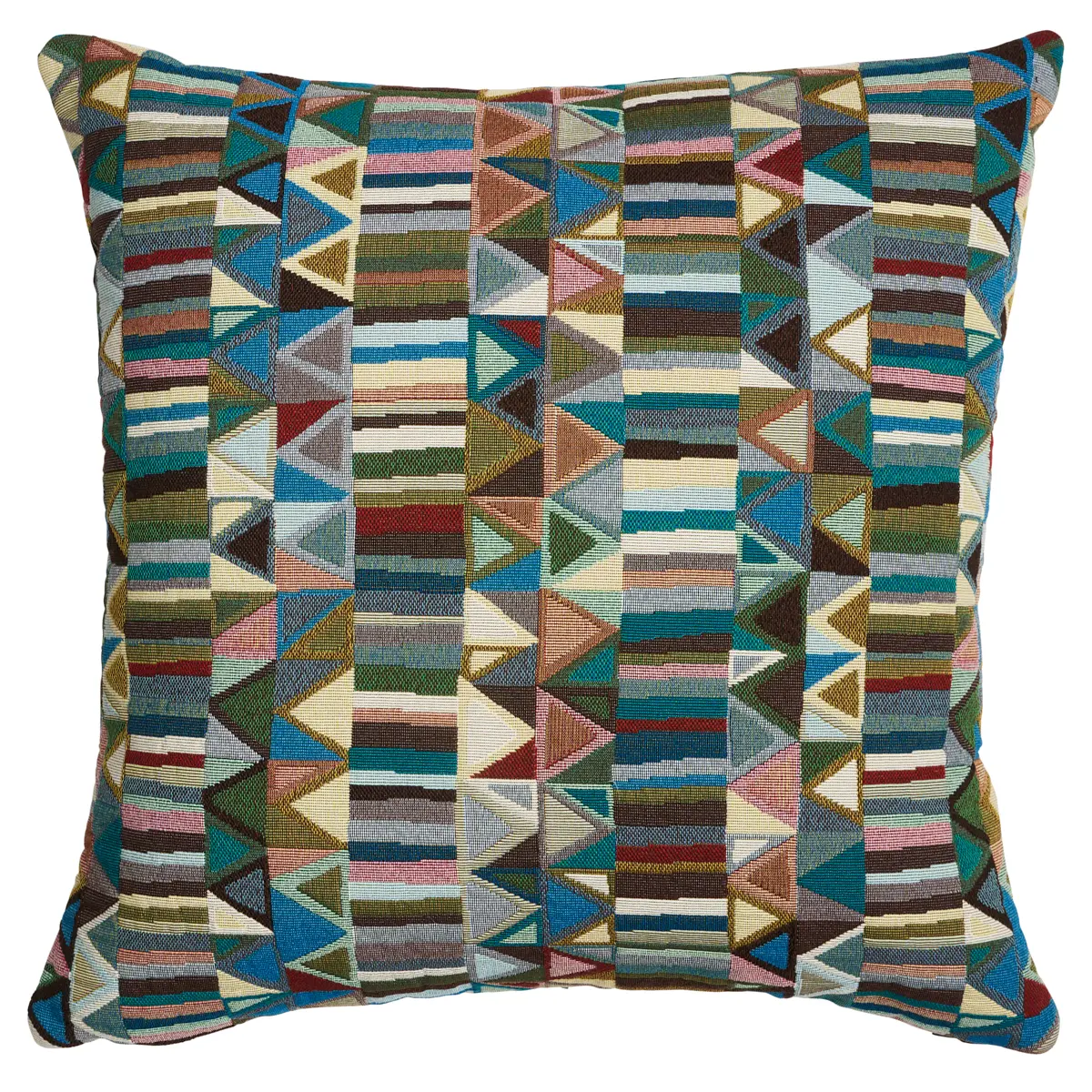 Bizantino Quilted Weave Pillow_ PEACOCK