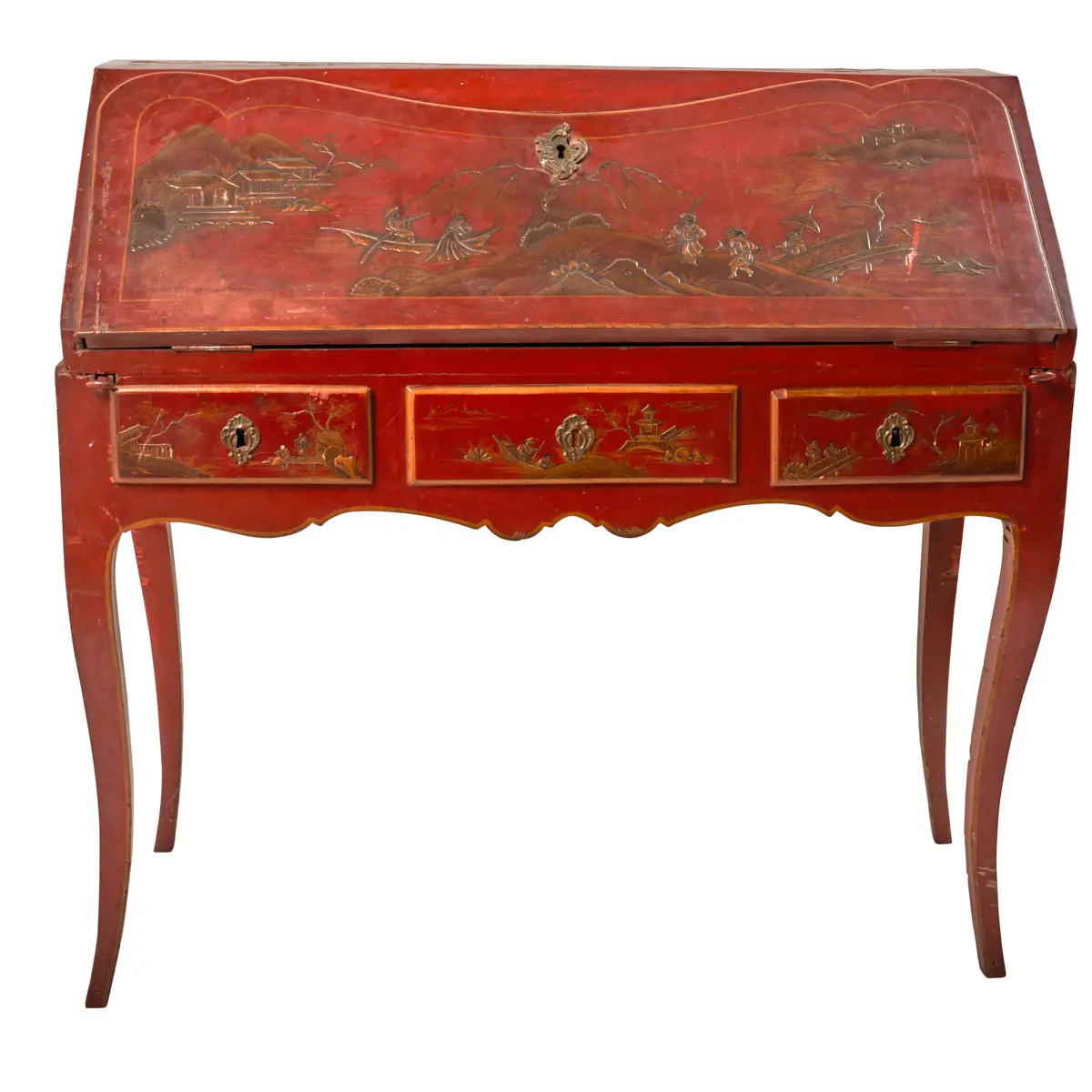 French Chinoiserie Desk, 18th C._ 