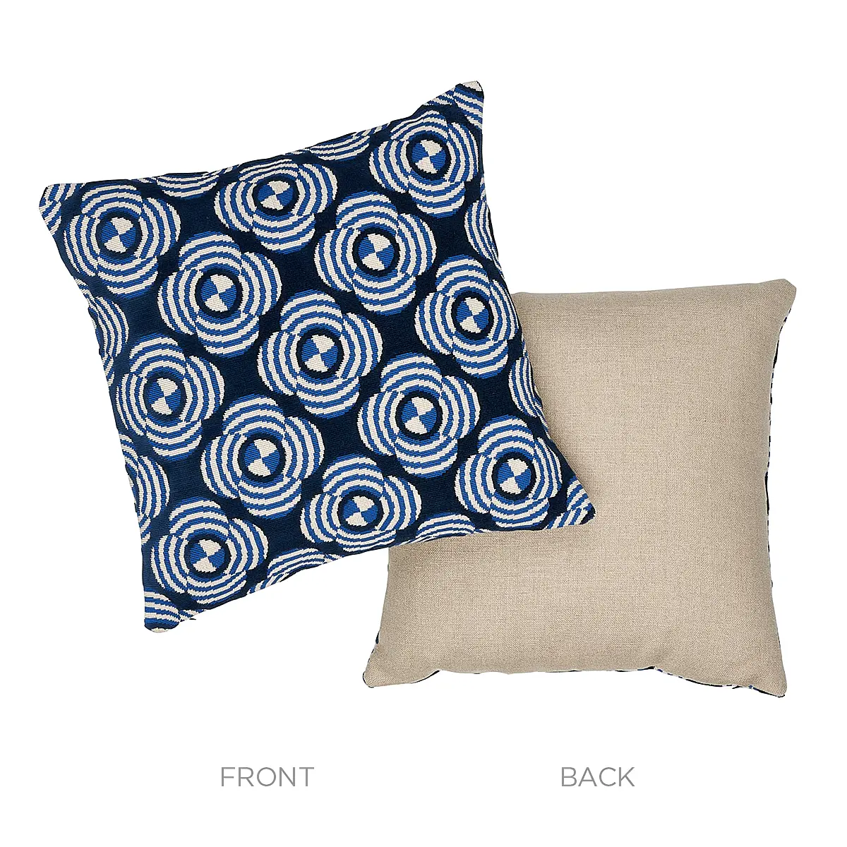 Le Moderne Cut Velvet Pillow_ COBALT