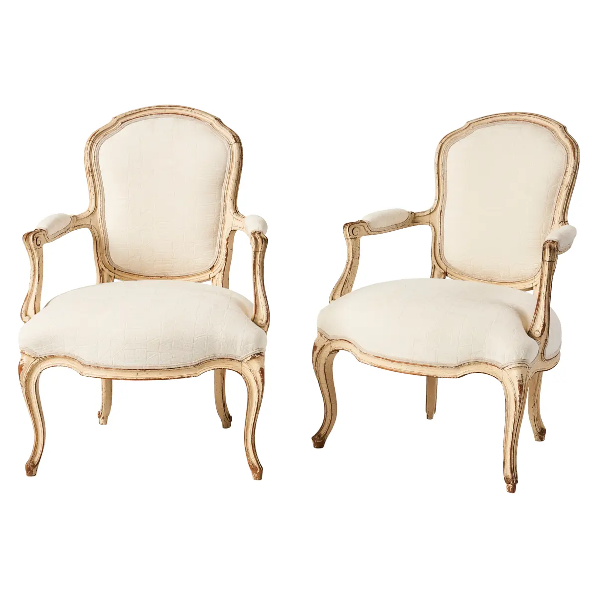 Pair of French Fauteuils, 19th C._ 