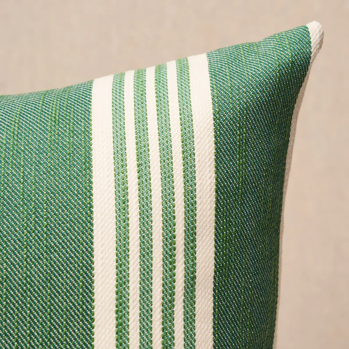 Hampton Stripe I/O Pillow_ EMERALD