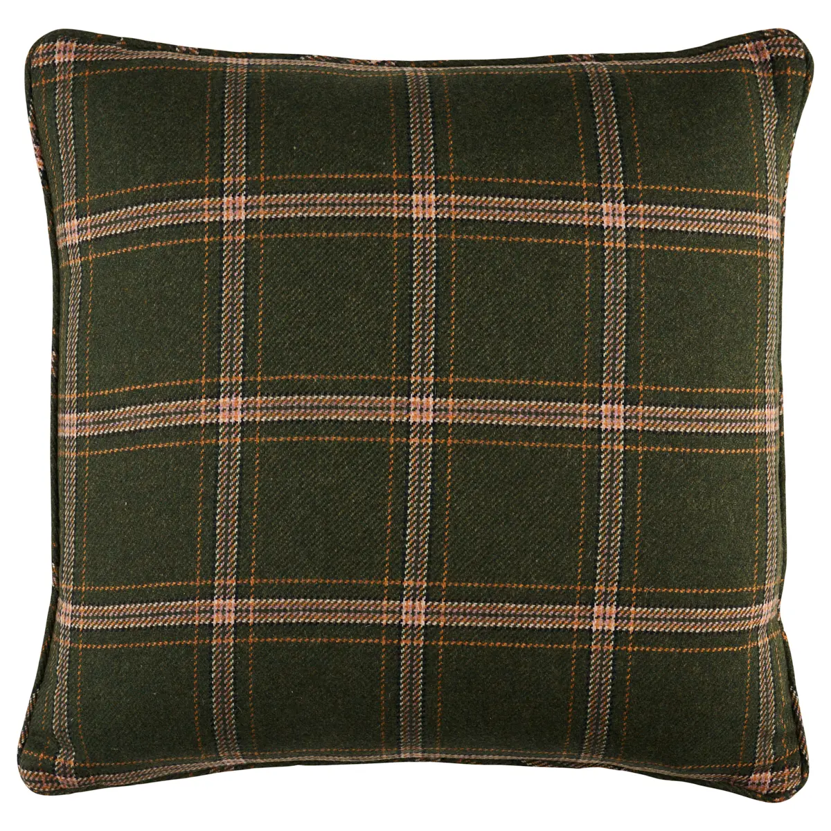 Blackburn Merino Plaid Pillow_ GREEN
