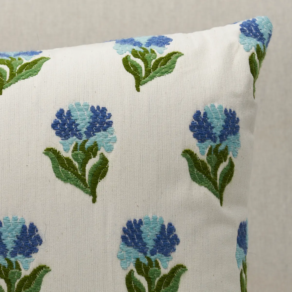 Rosina Floral Pillow_ CORNFLOWER